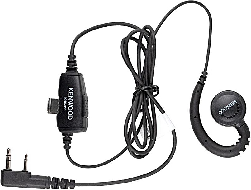 Kenwood C-ring earpiece with In-Line PTT for PKT-300E