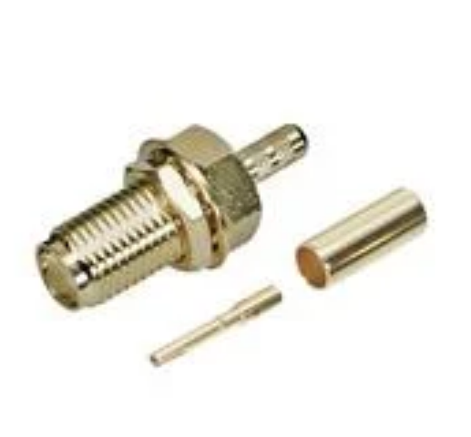 SMA-FEMALE Chassis. RG174-RG316. Half crimp